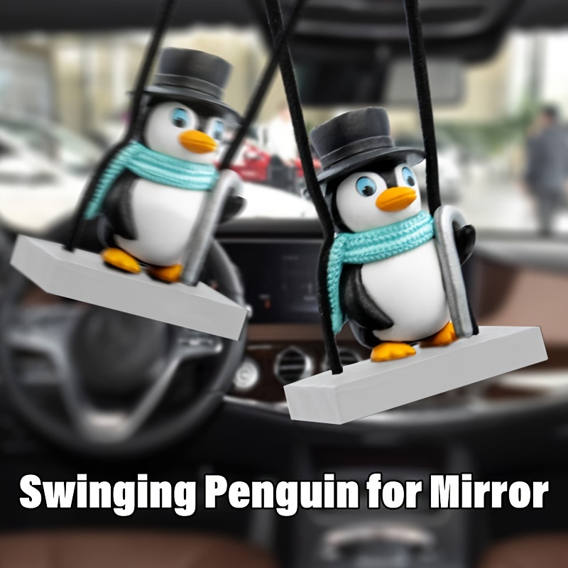 Kreativer Autoanhänger, lustiger Auto-Rückspiegel Pinguin Anhänger  Dekoration, kreativ und entzückend