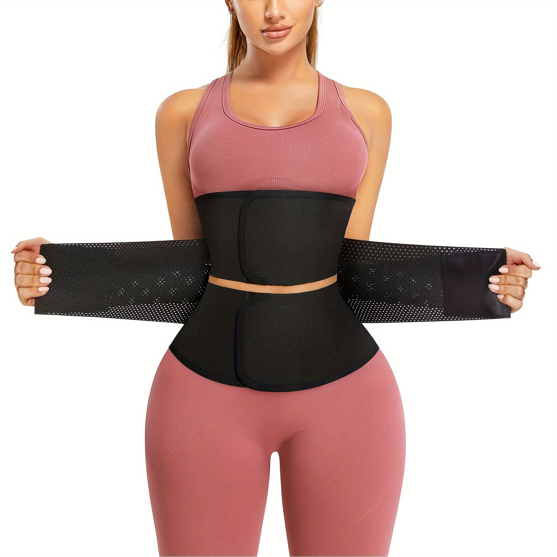 Sweat Waist Trimmer Trainer Belt Wrap Belly Sweat Band Sauna Slimming Belt  For Women Lower Belly Fat Plus Sizeblue(1pcs)