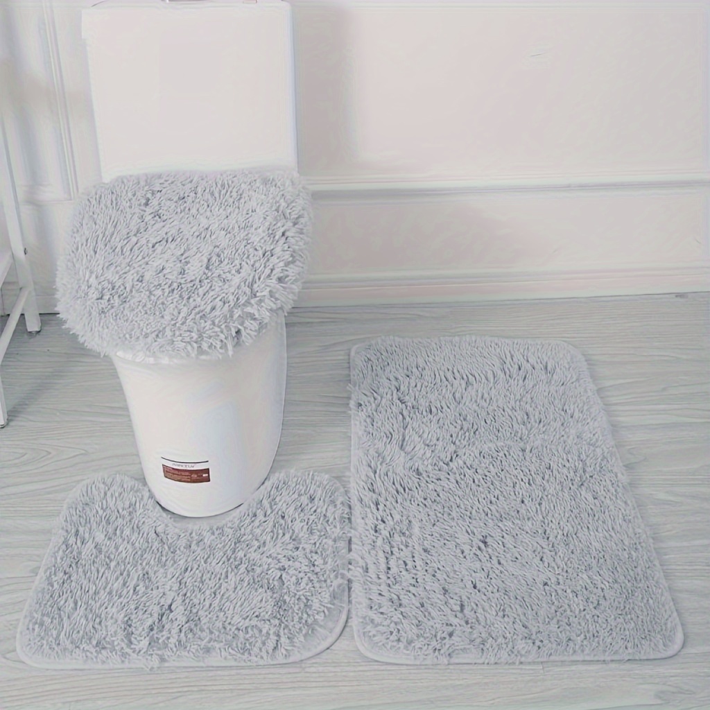 Solid Light Grey Bath Mat