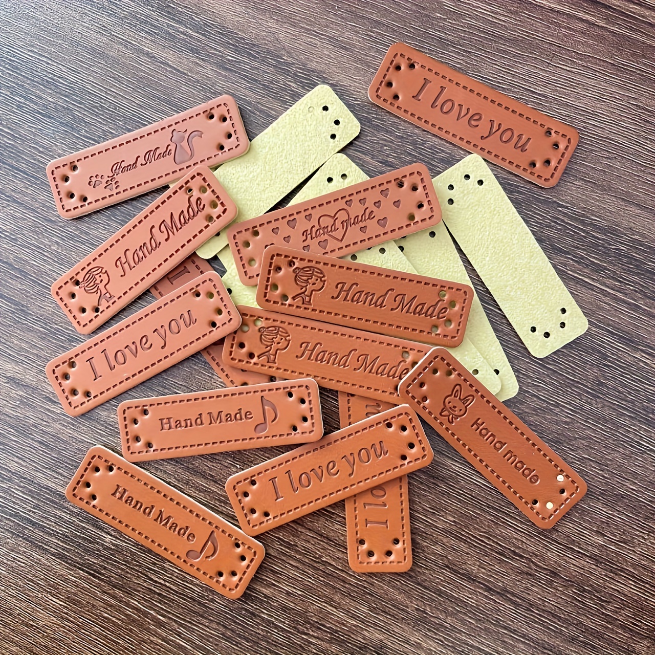 Etichette artigianali in legno HANDMADE CONFEZIONE DA 10 PEZZI ASSORTITE