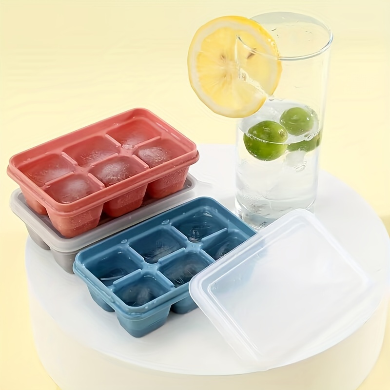 Ice Cube Tray With Cover, Silicone Ice Maker Molds For Freezer