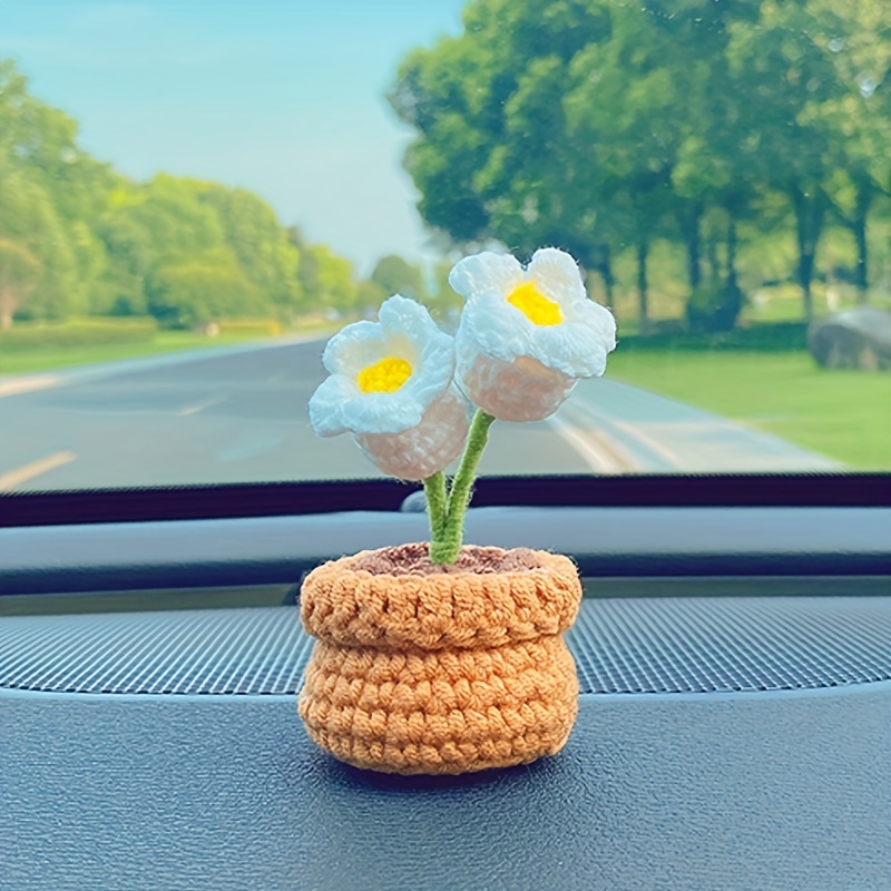 Mini-Vase, Dunkelgrün, Sonnenblumen-Auto-Ornamente, Auto