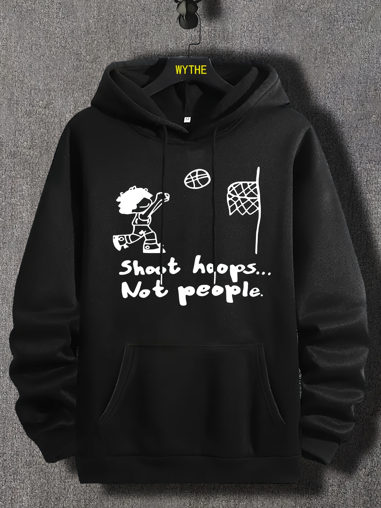 Felpa Con Cappuccio Basket "Non Posso" - Maglione Sportivo Con Stampa Pallacanestro E Scritta Divertente