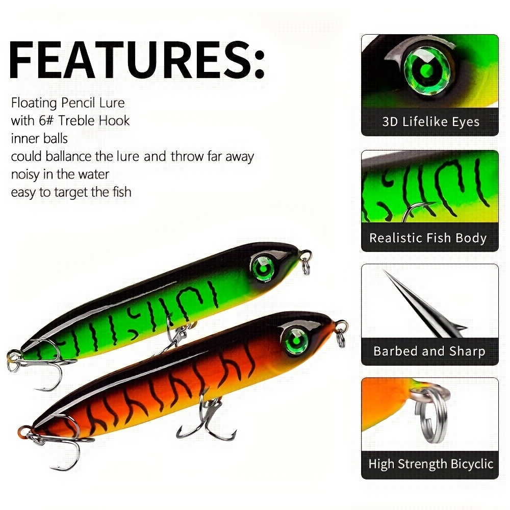 High Floating Hard Bait, Fishing Lure Topwater, Pencil Lure Topwater