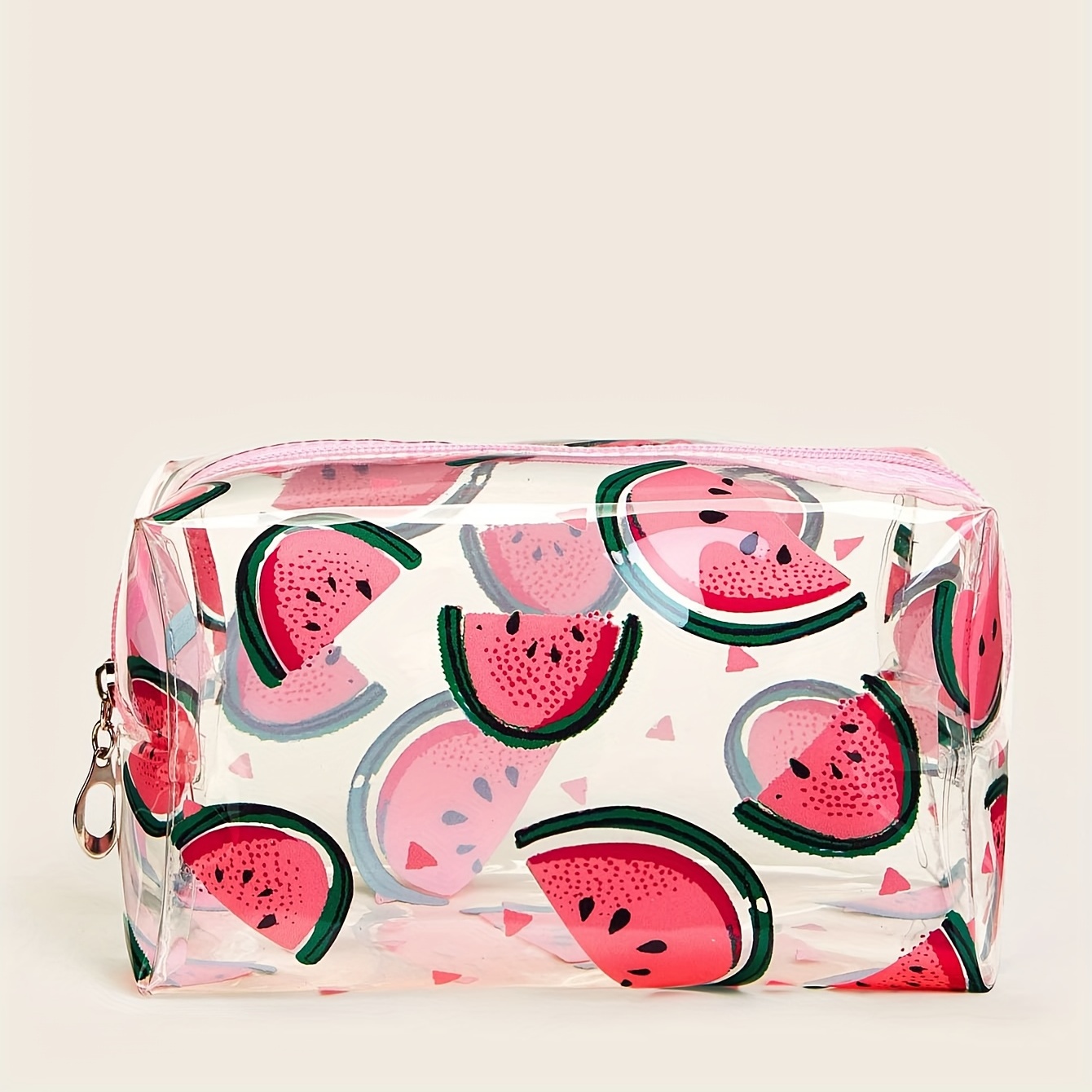 

Watermelon Pattern Waterproof Makeup Bag, Zipper Toiletry Bag For Women Small, Travel Makeup Pouch Adorable Roomy Travel Water Resistant Cosmetic Purse Accessories Organizer Women Gift