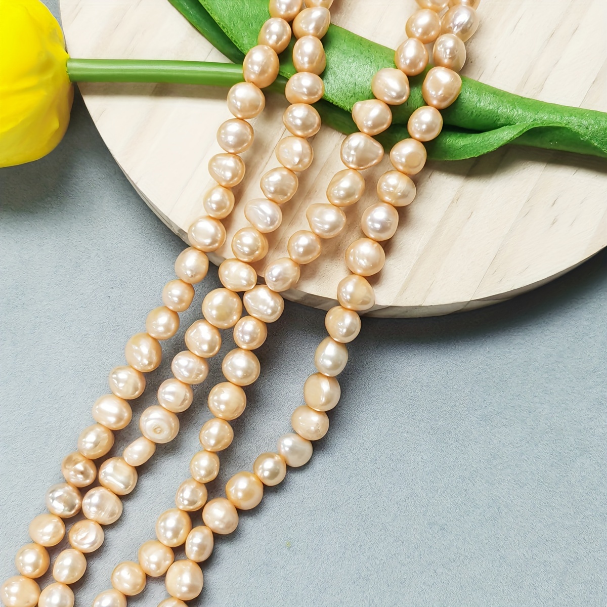 1 Strand 42pcs Natural Freshwater Pearls 6mm Nugget Loose - Temu