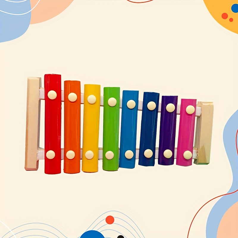 early education intelligence colorful organ wooden hand percussion toddler xylophone educational wooden toys details 1