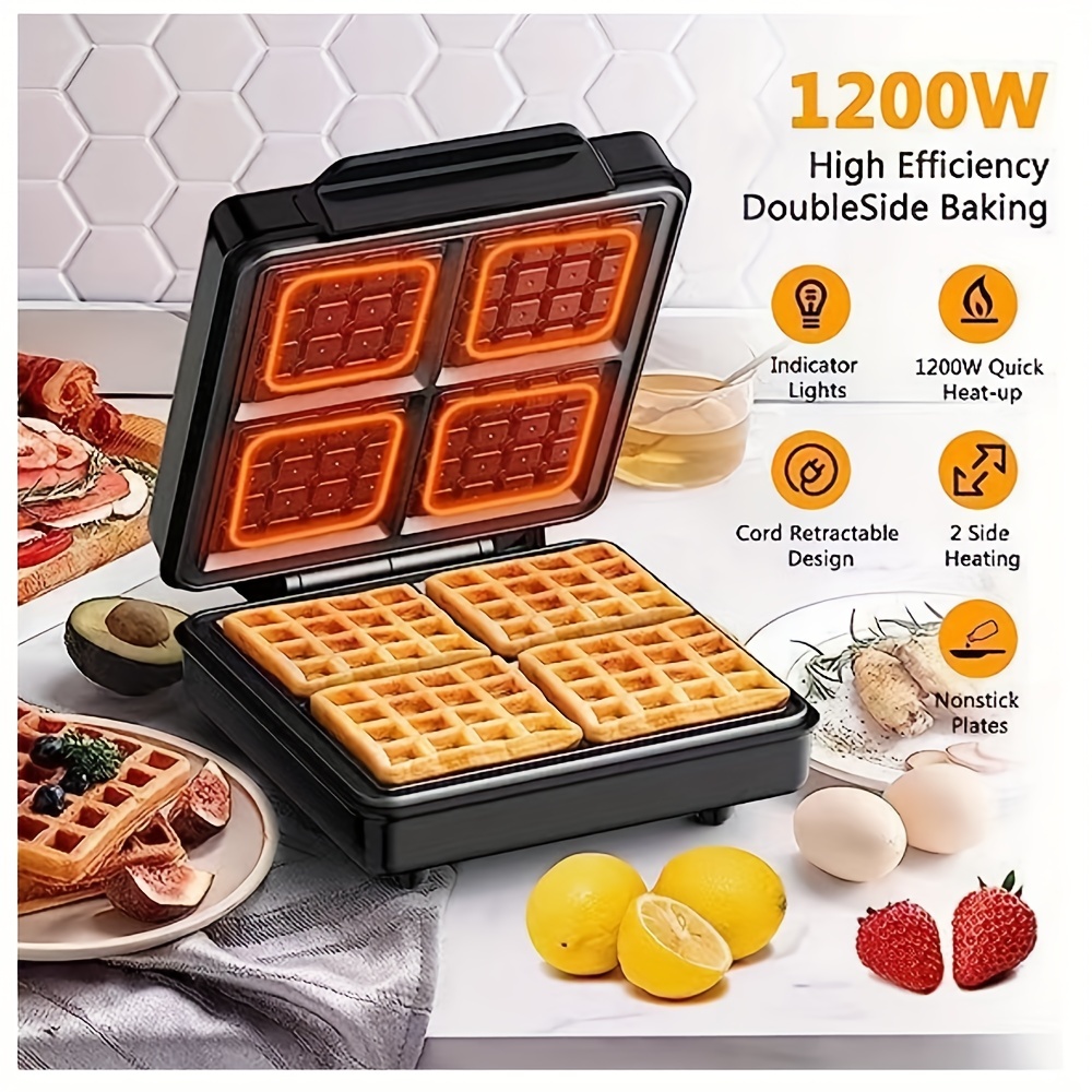 Nonstick Mini Waffle Maker- Perfect For Pancakes, Waffles, Paninis,  Breakfast, Lunch, And Snacks - Easy To Use And Clean - Ideal For Home  Cooking - Temu