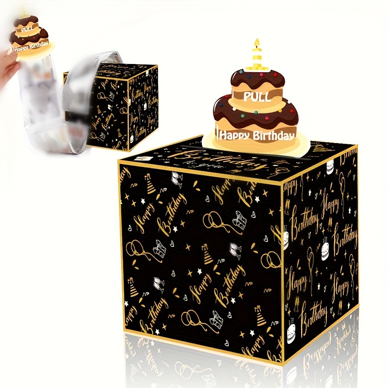 Bolsas de regalo de feliz cumpleaños para adultos, 50 piezas, oro
