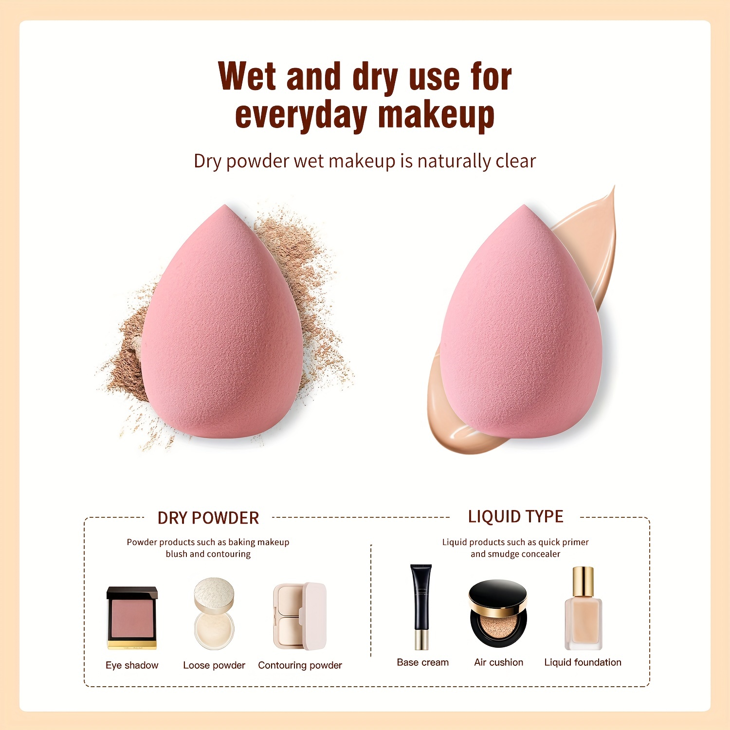 Colorful Beauty Blender Set Dual Use Makeup Sponge Wet Dry - Temu