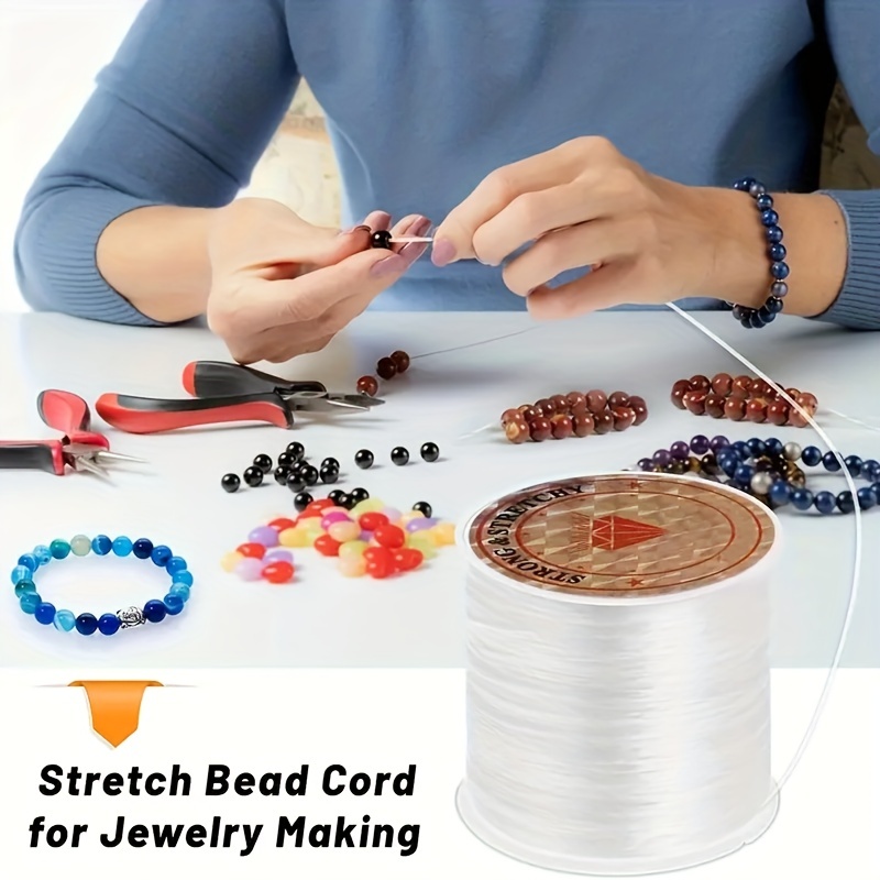 Diy Elastic String Stretchy Bracelet String Crystal String - Temu