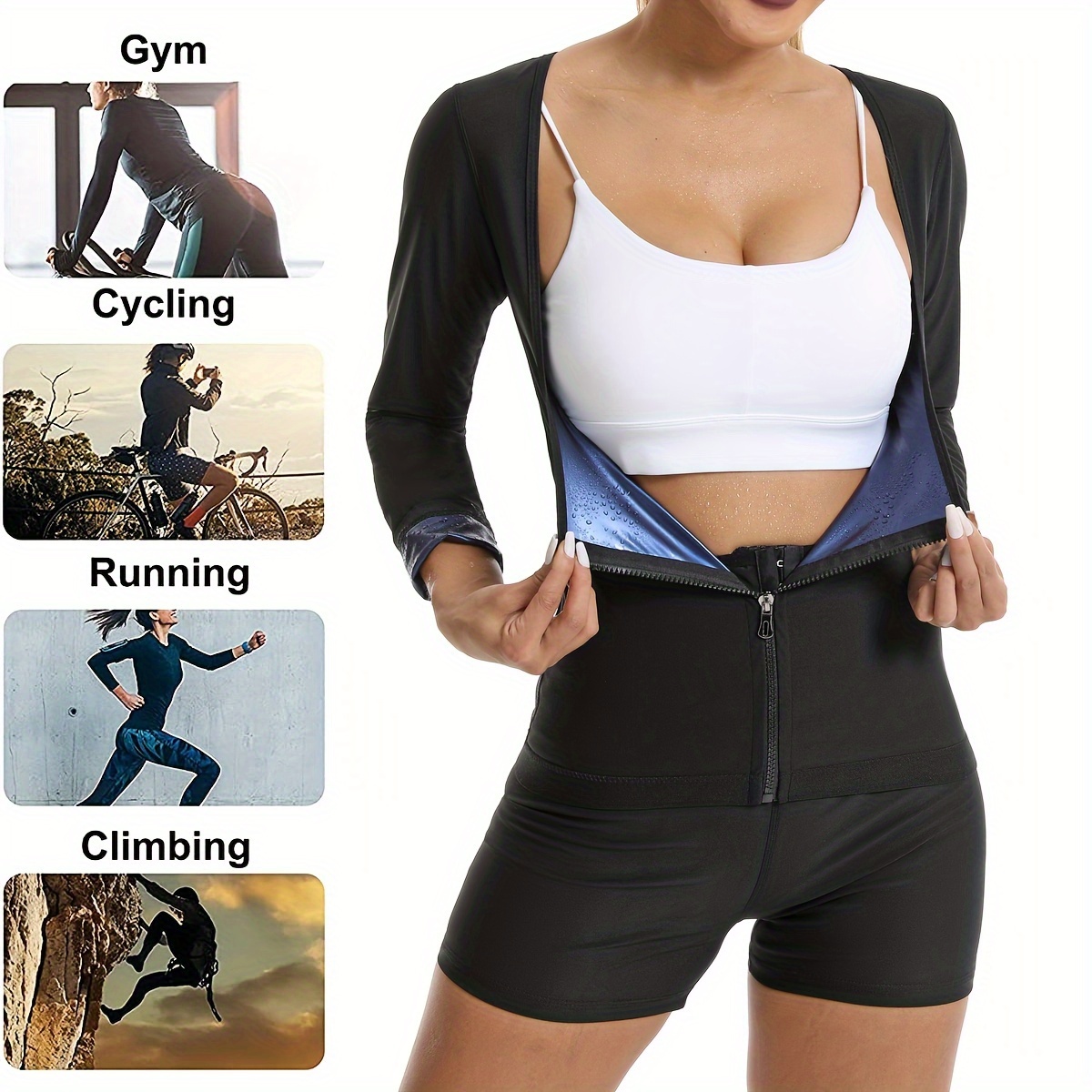 Sauna Suit For Women, Sweat Body Shaper Waist Trainer, High Waist Waist  Trainer, Compression Workout Exercise Body Shaper