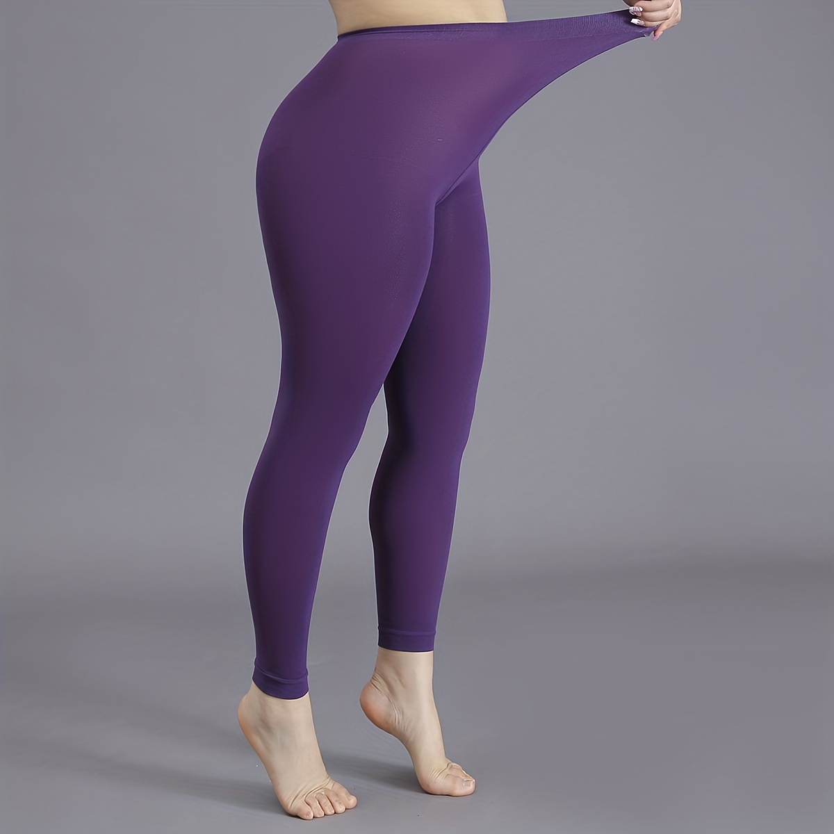 Plus Size Casual Leggings Stockings 0xl 2xl Women's Plus - Temu