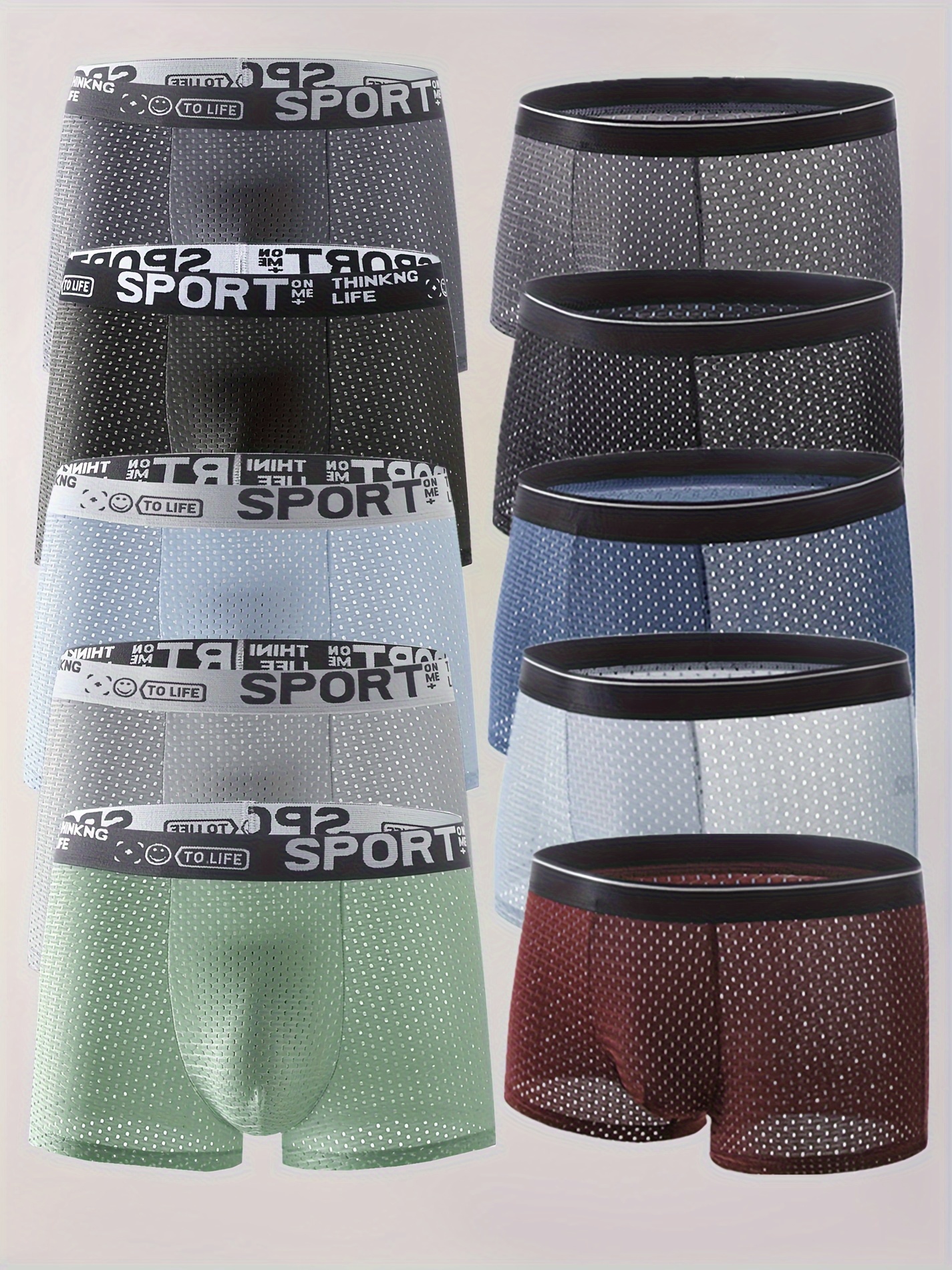 Temu 3pcs Men's Ice Silk Cool Soft Comfy Seamless Boxers Briefs Underwear