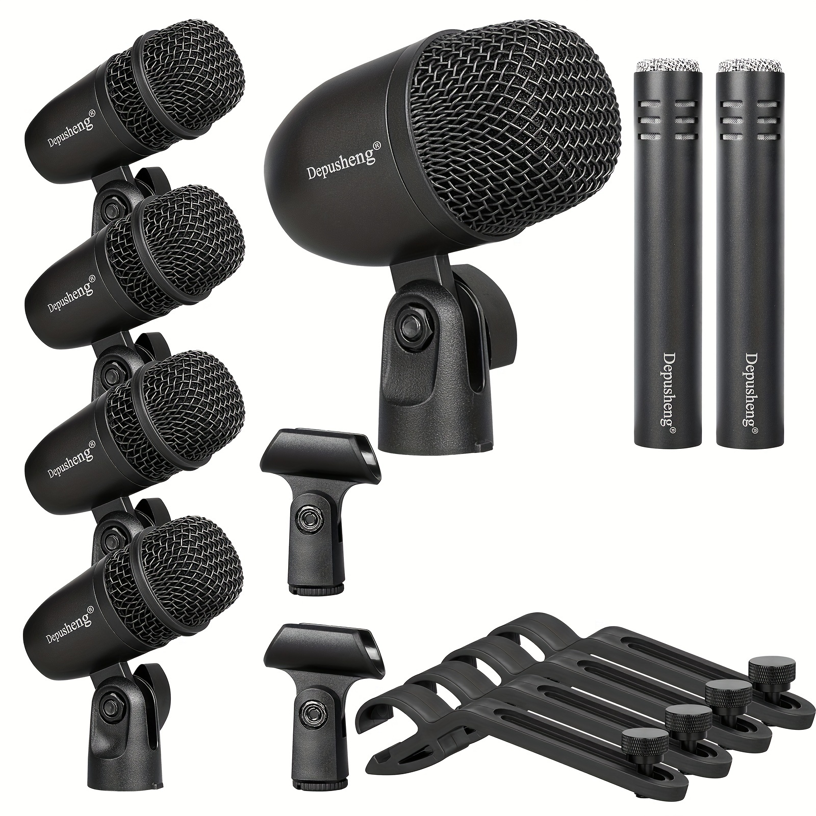 Wired Microphone Kit for Drum and Other Musical Instruments (Small Drum Mic)