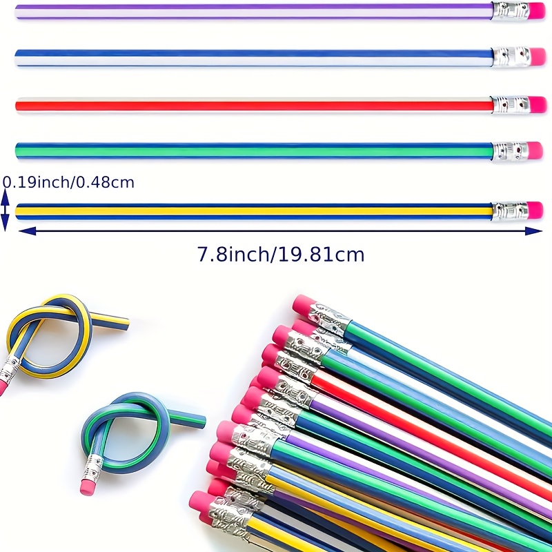 5pcs Soft Pencil Student Creative Stationery Writing Constantly Can Be Bent  At Will Cute Pencil Elastic Bending Bending Constantly Deformed Soft Pencil, Shop On Temu And start Saving