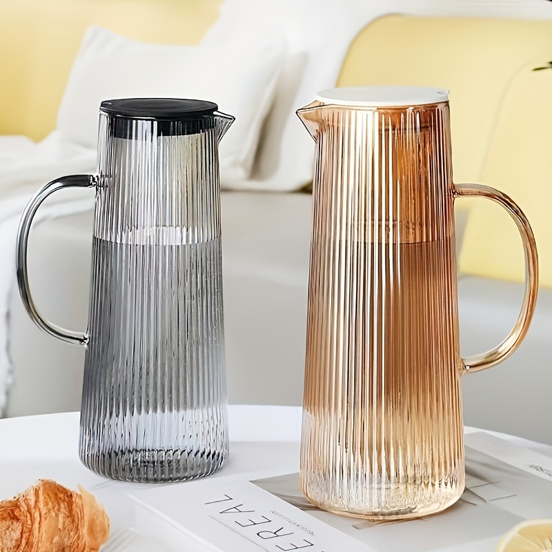 Glass Pitcher With Lid Clear Heavy Duty Water Pitcher Drink - Temu