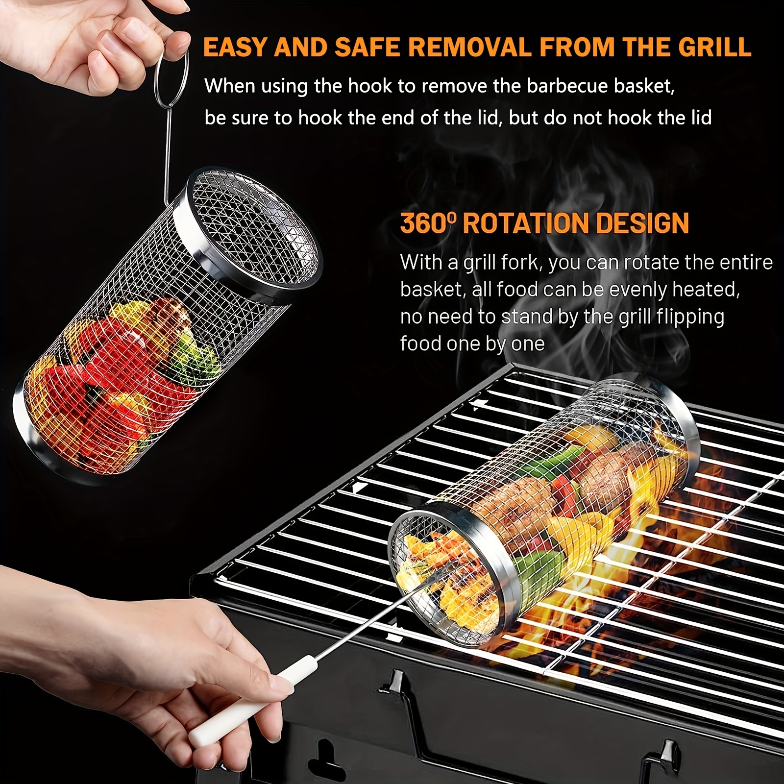Stainless Steel BBQ Grills Outdoor Portable Electric Barbecue