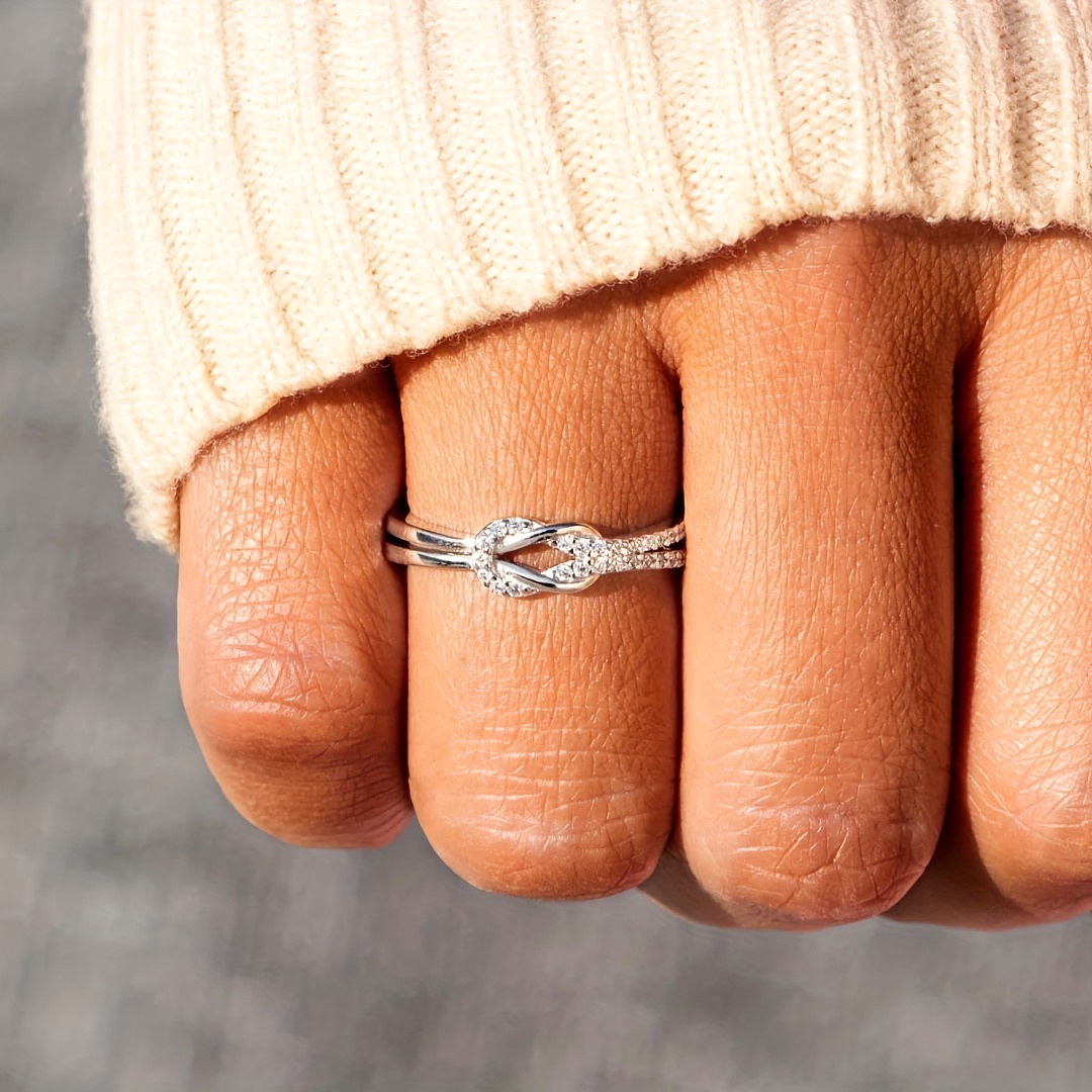 Winding Connected Infinite Loop Opening Ring Female Finger Ring