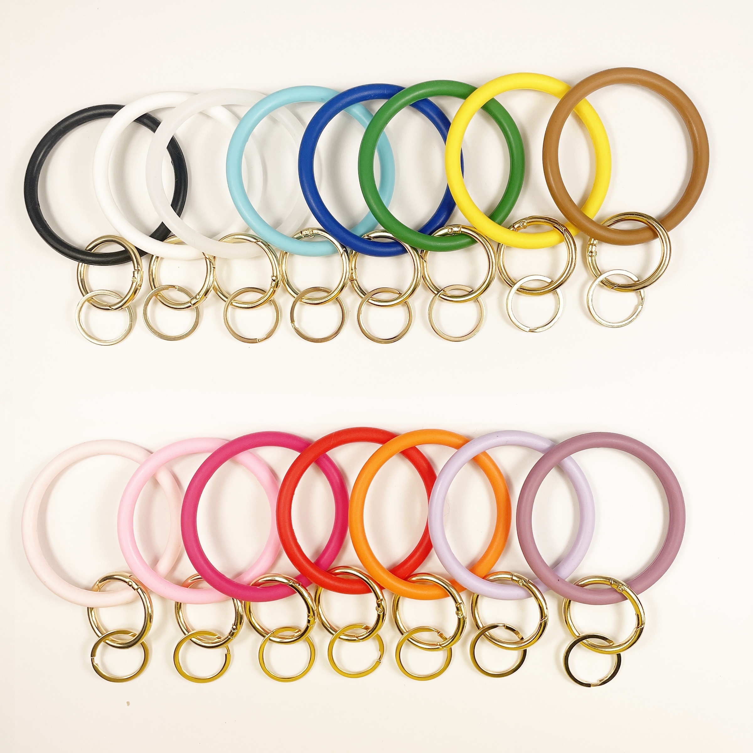 Silicone sale keychain ring