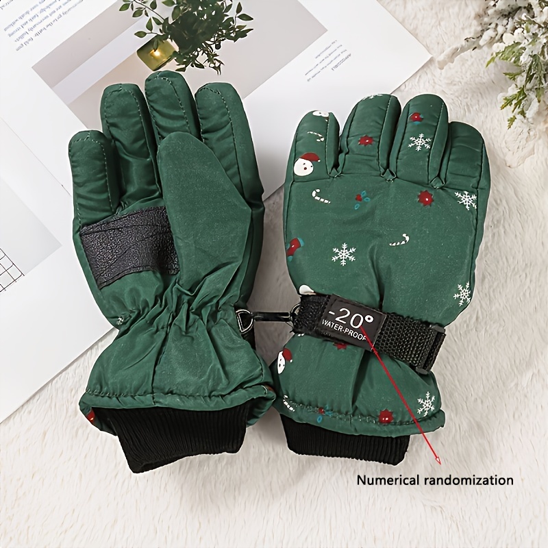 Warm Waterproof Keeping Gloves Winter Children\'s Skiing Temu -