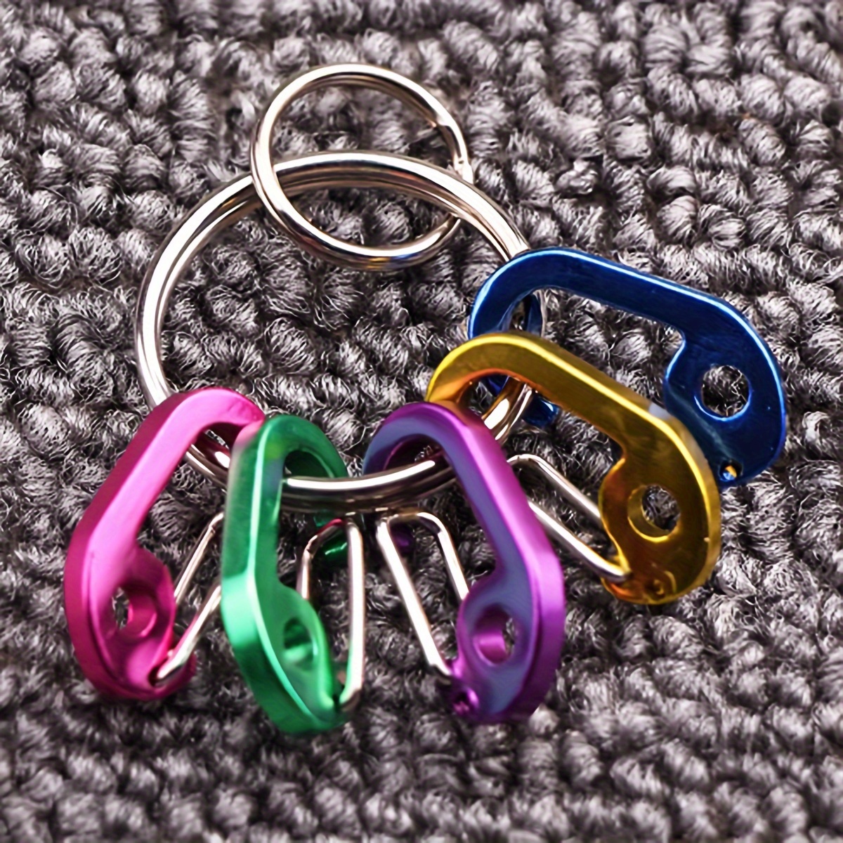 10pcs, Aluminum Alloy Carabiner Keychain Keyring, D-ring Spring Snap Hook  Key Chain Buckle For Outdoor Camping Hiking