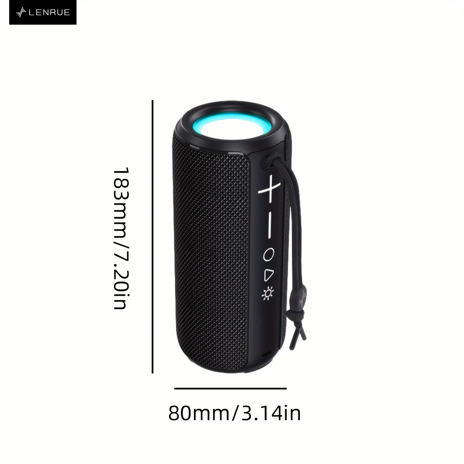 Altavoz Speaker Bluetooth Portátil de Ducha Impermeable Estéreo Luces