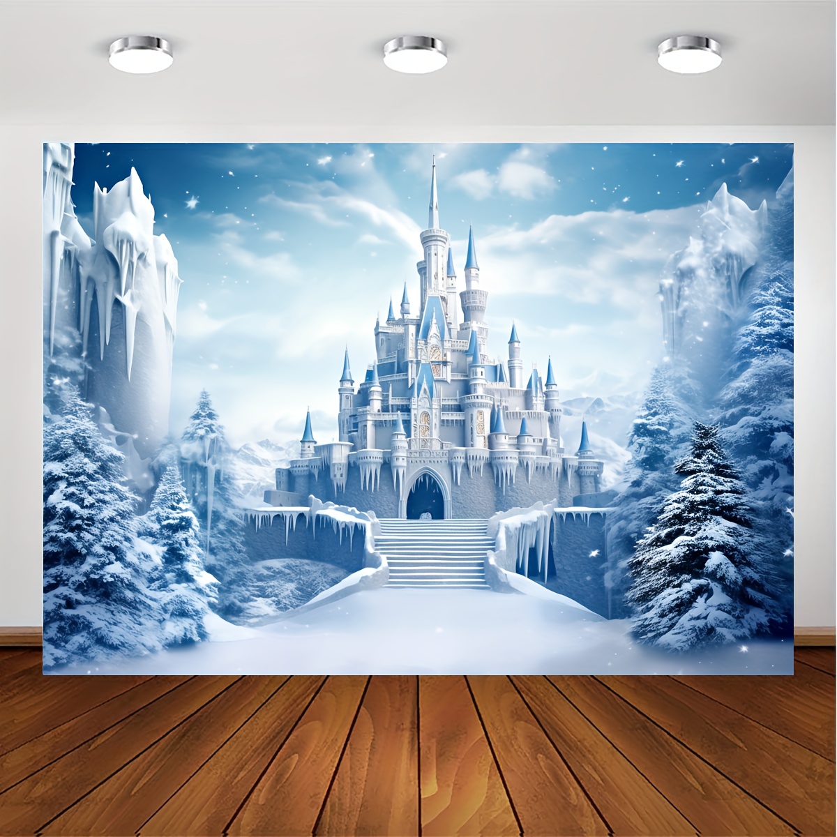 Winter Wonderland Birthday Polyester Photography Backdrop - Temu