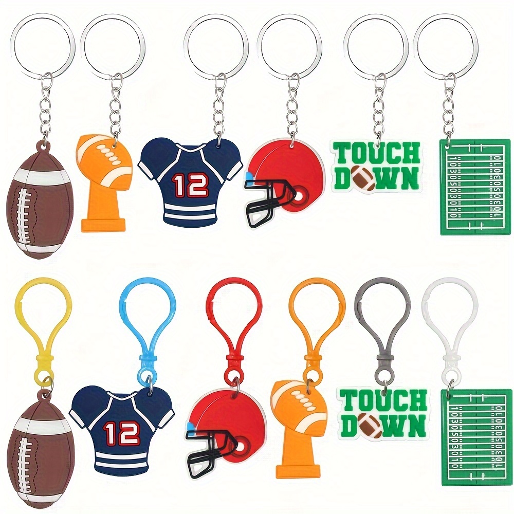 4 PCS Porte-Clés de Casque Rugby, Porte Clef Pendentif Casque