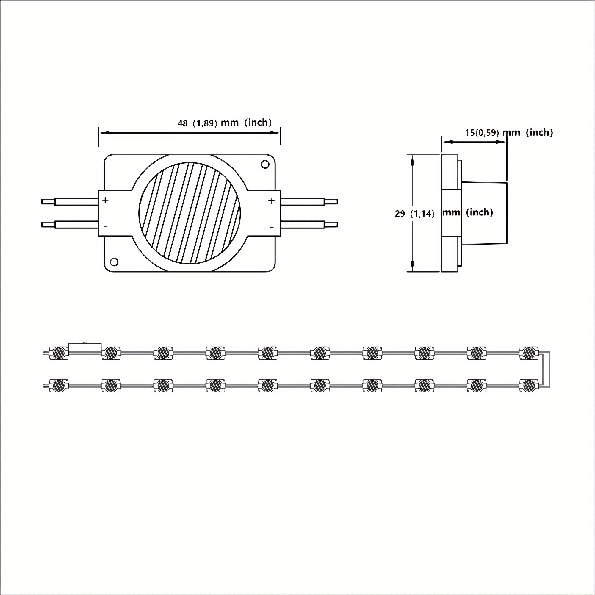 12v Led Module Side Lighting Module With Lens For Lighting - Temu United  Kingdom