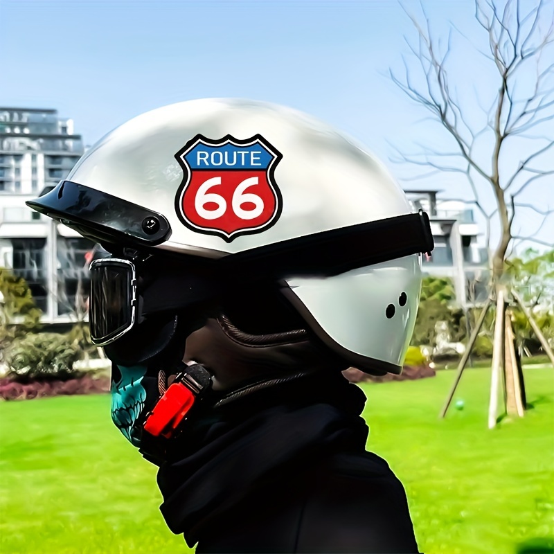 Adesivo Decal Route 66 Nero Logo Classic USA x Casco e Serbatoio Moto