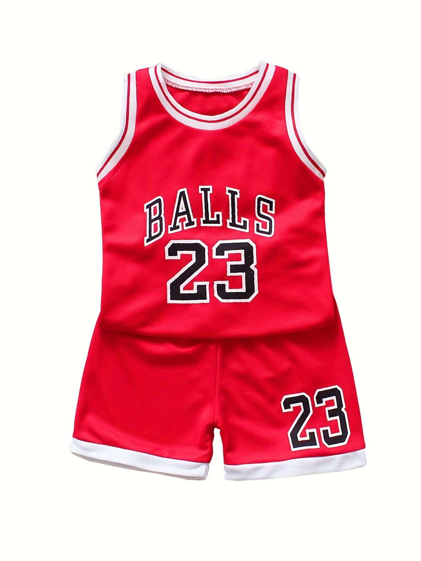 Number  Jersey Two-piece Set, Boy's Basketball Sports Casual Suit