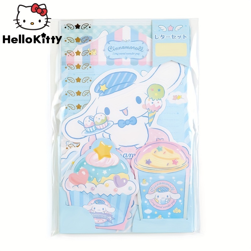 Stationary Set Kawaii Sanrio Hello Kitty My Melody Cinnamoroll Anime Figure  Student Gift Bag Study Pencil Case Pencil Kids Gift