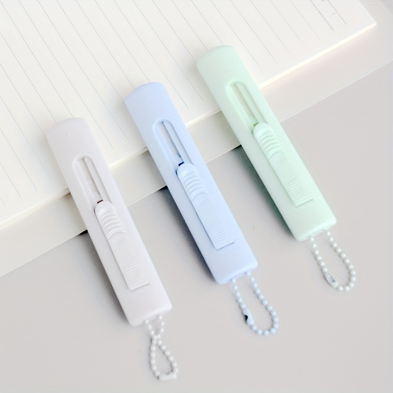 Mini Paper Cutter Ceramic Blade Paper Cutter Manual Button Keychain Opener  Paper Cutter Student Manual Paper Cutter Tool 6 Individual Packages