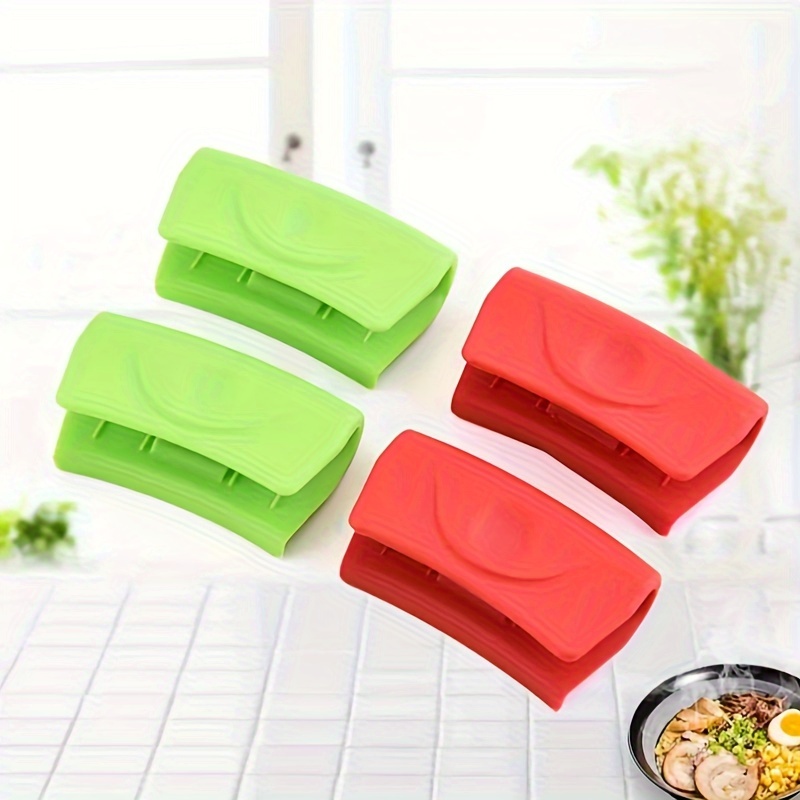 2 Pcs Silicone Pot Holders, Heat Resistant Rubber Oven Mitts, Anti