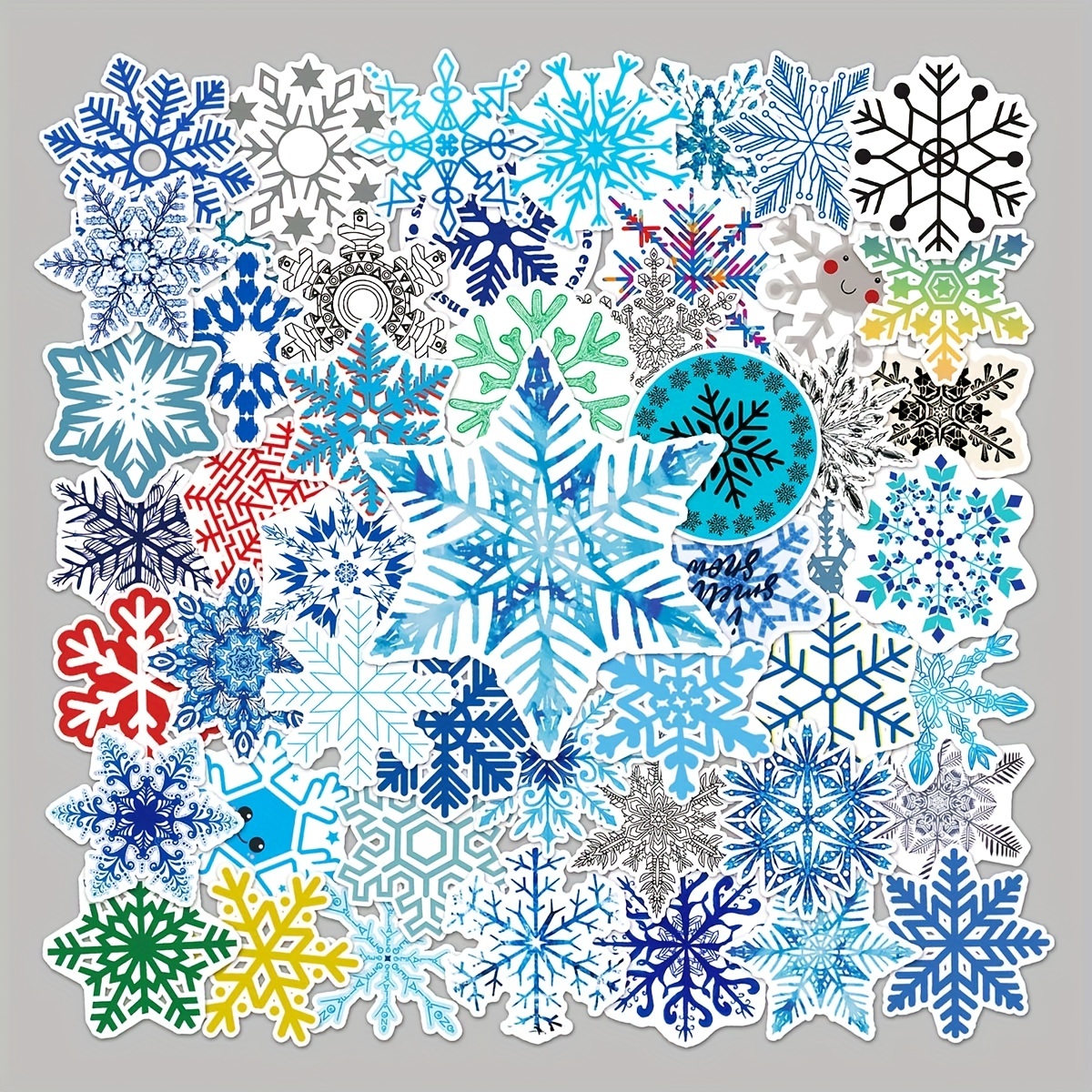 Cartoon Snowflake Stickers Perfect For Decorating - Temu