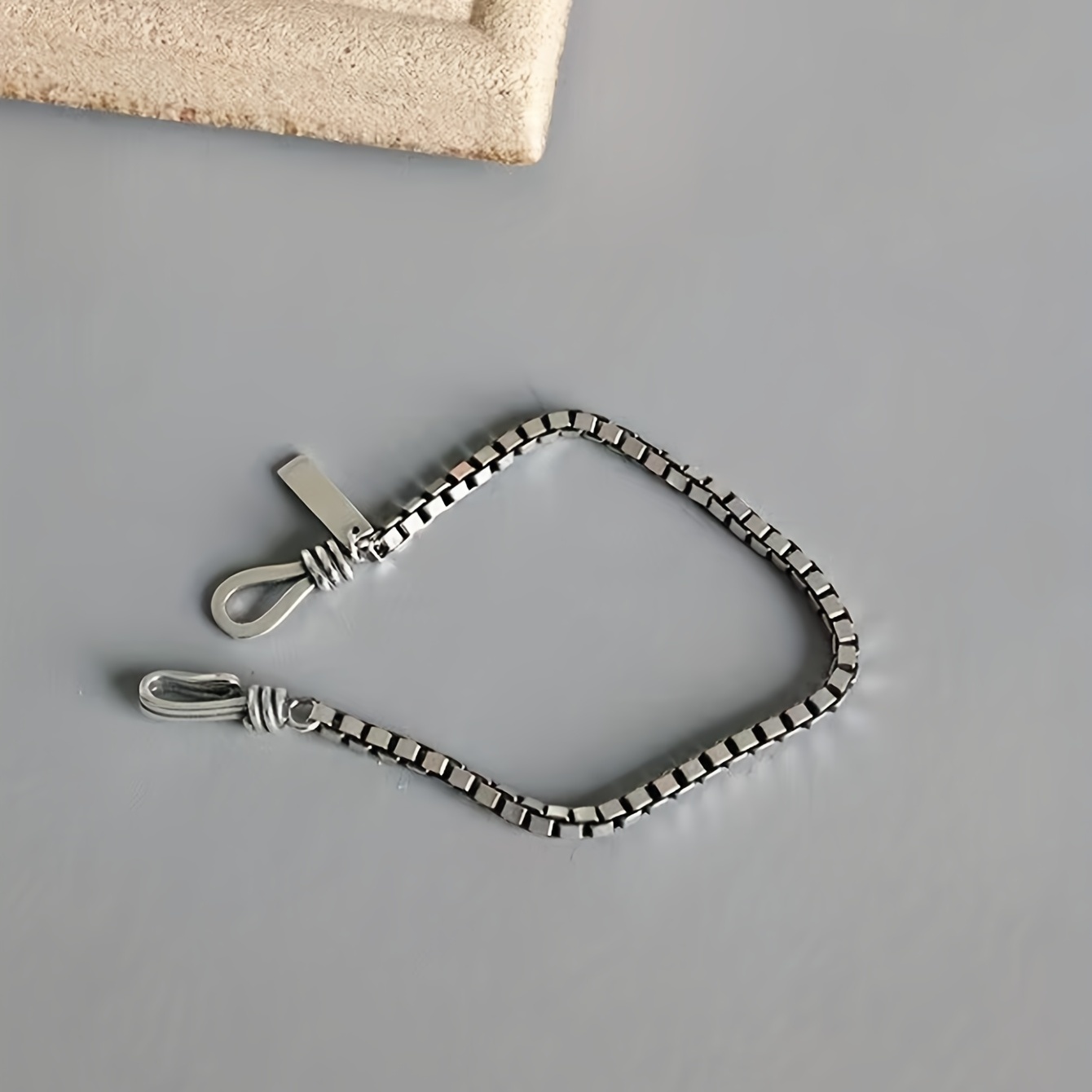 Box Chain Bracelet in Sterling Silver, 4mm