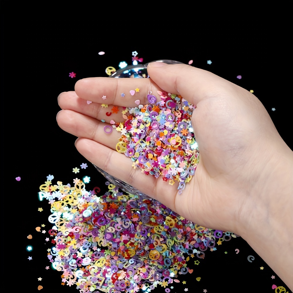 Holographic Hexagon Chunky Glitter Epoxy Resin Filler Flakes - Temu