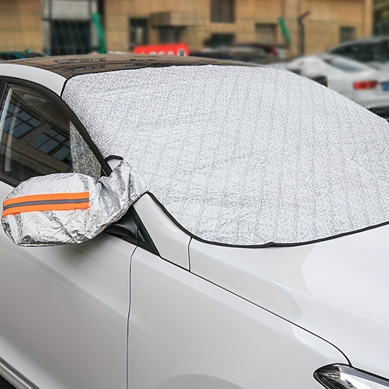 Kaufe Auto-Windschutzscheiben-Schneedecke mit Magneten, Oxford-Stoff,  Sonnenschutz, Frostschutz, reflektierend, universell, für Auto, SUV, Winter,  Frontscheibe, Eis