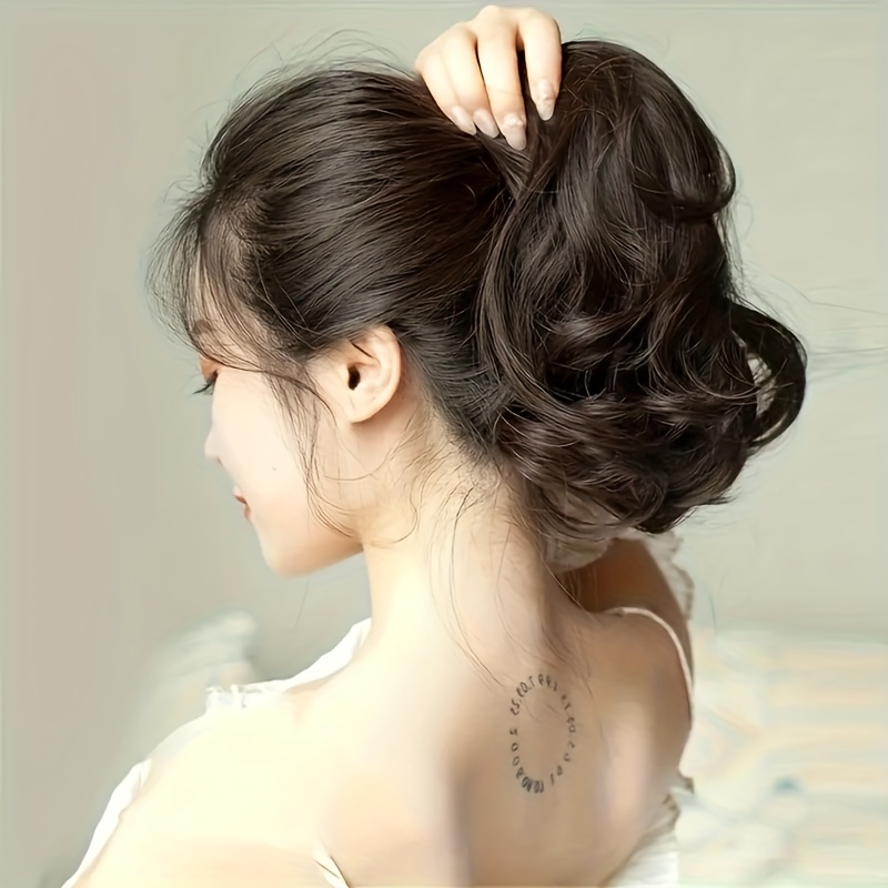 Curly Wavy Ponytail Extensions Natural Looking Daily Use