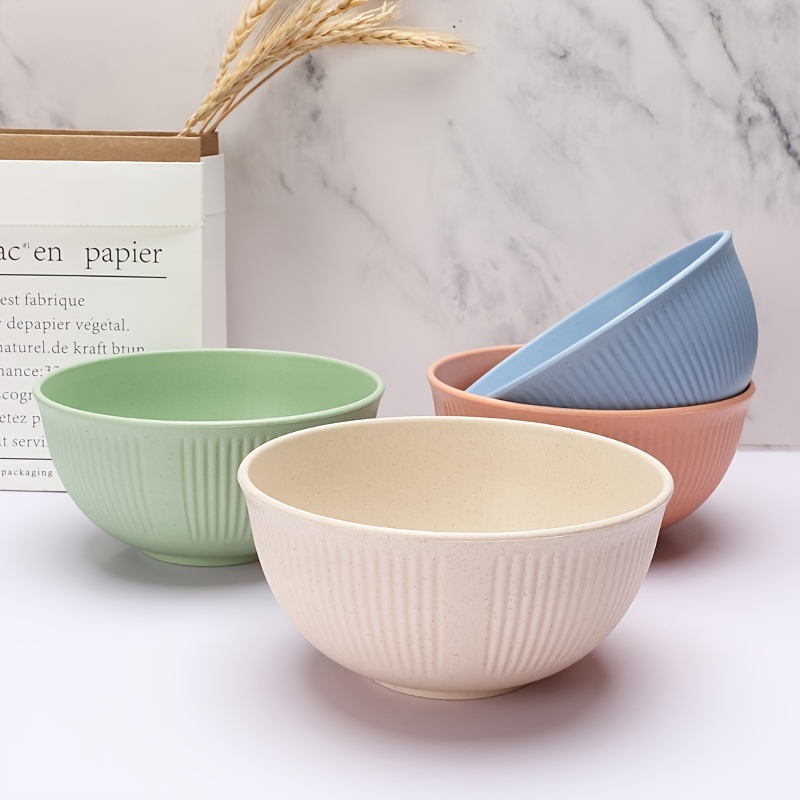 Wheat Straw Bowl Set Unbreakable Grain Bowl Microwave - Temu