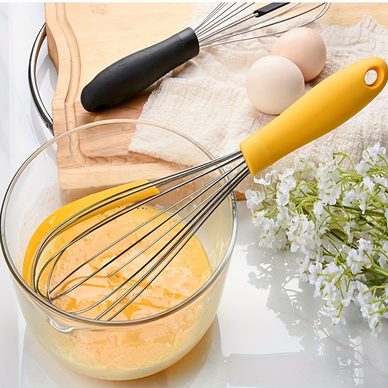 Egg Beater, Mini Silicone Egg Whisk, Manual Egg Beater, Multifunctional Egg  Whisk For Whisking Blending Beating Frothing, Egg Beater For Baking, Kitchen  Baking Gadgets - Temu