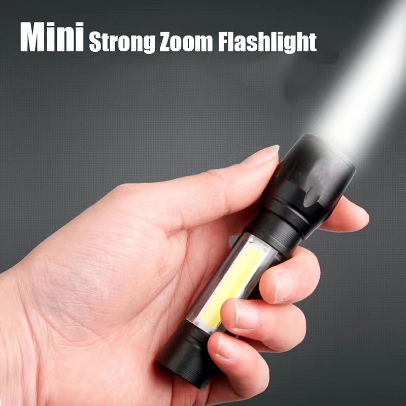 LED Flashlight, Small and Compact, Adjustable Brightness, AAA Batteries  Included