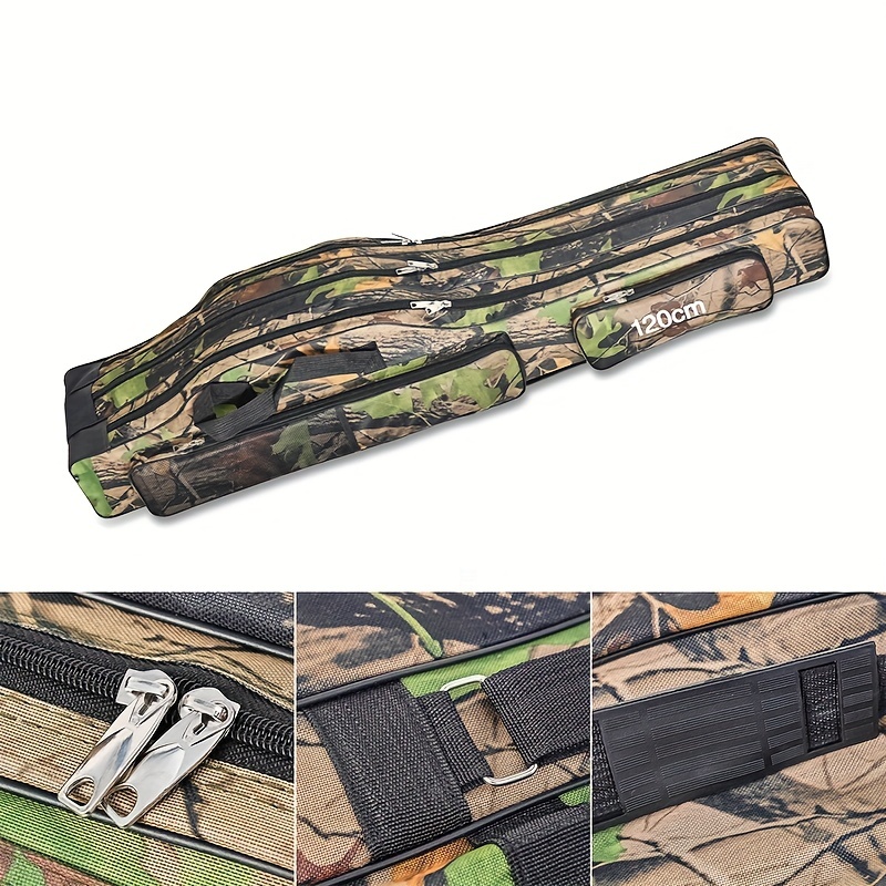 Portable Fishing Rod Case: Triple Folding Storage Bag - Temu
