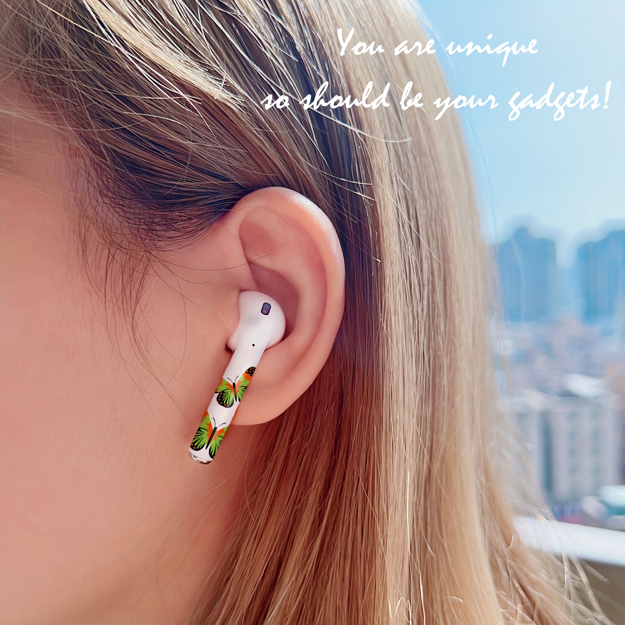 Airpod Vertical Earrings/golden Flowers Anti-lost Airpod 