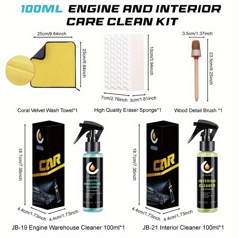 50ML Engine Cleaner Degreaser Spray Clean Grease Remover Car Care  Accessories