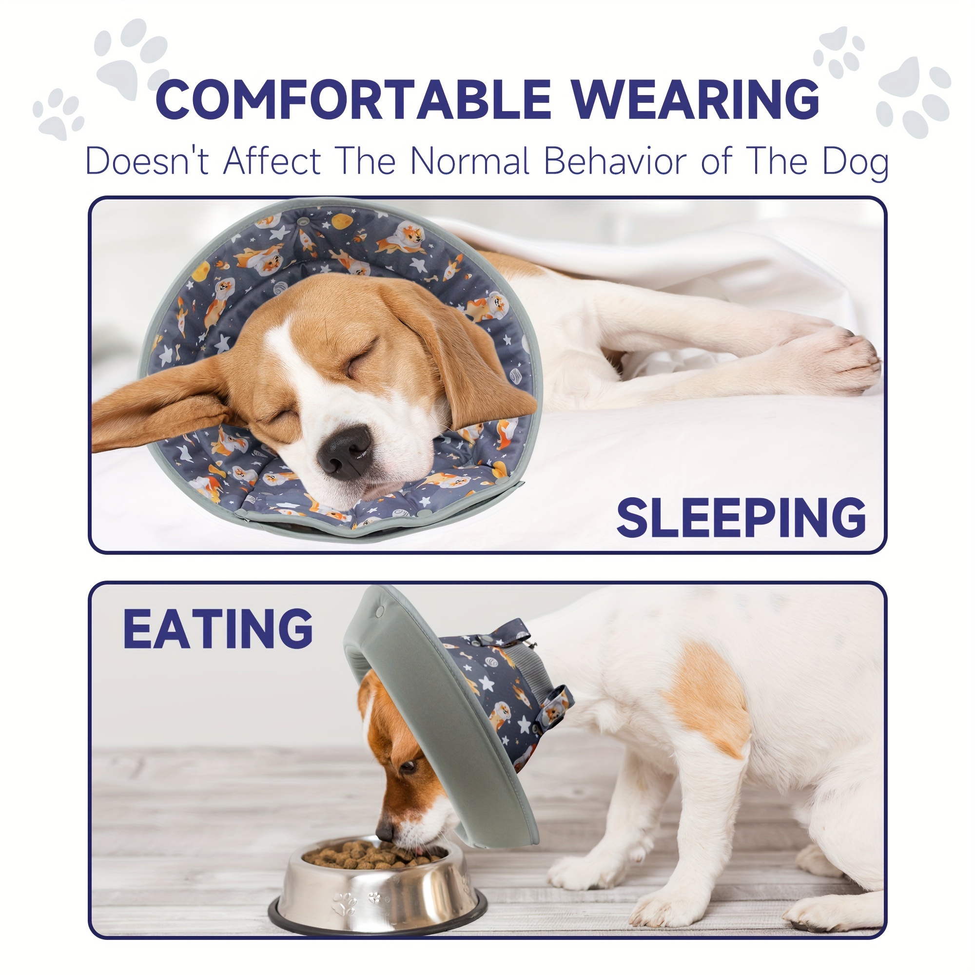 Adjustable Space Dog Graphic Cat Cone Collar