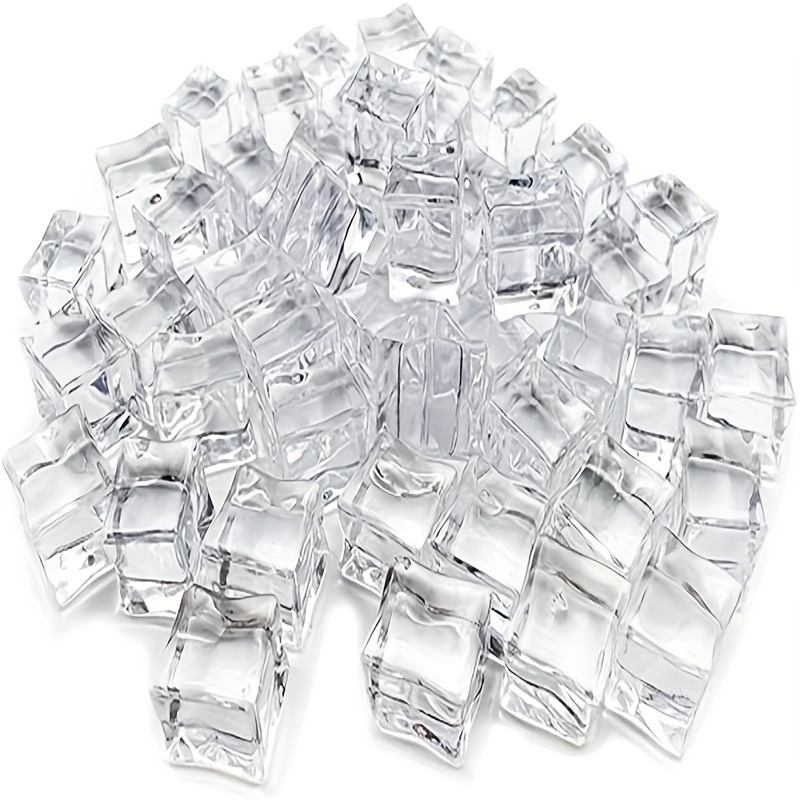Value Pack Clear Simulated Crushed Ice Cubes Clear Ice - Temu