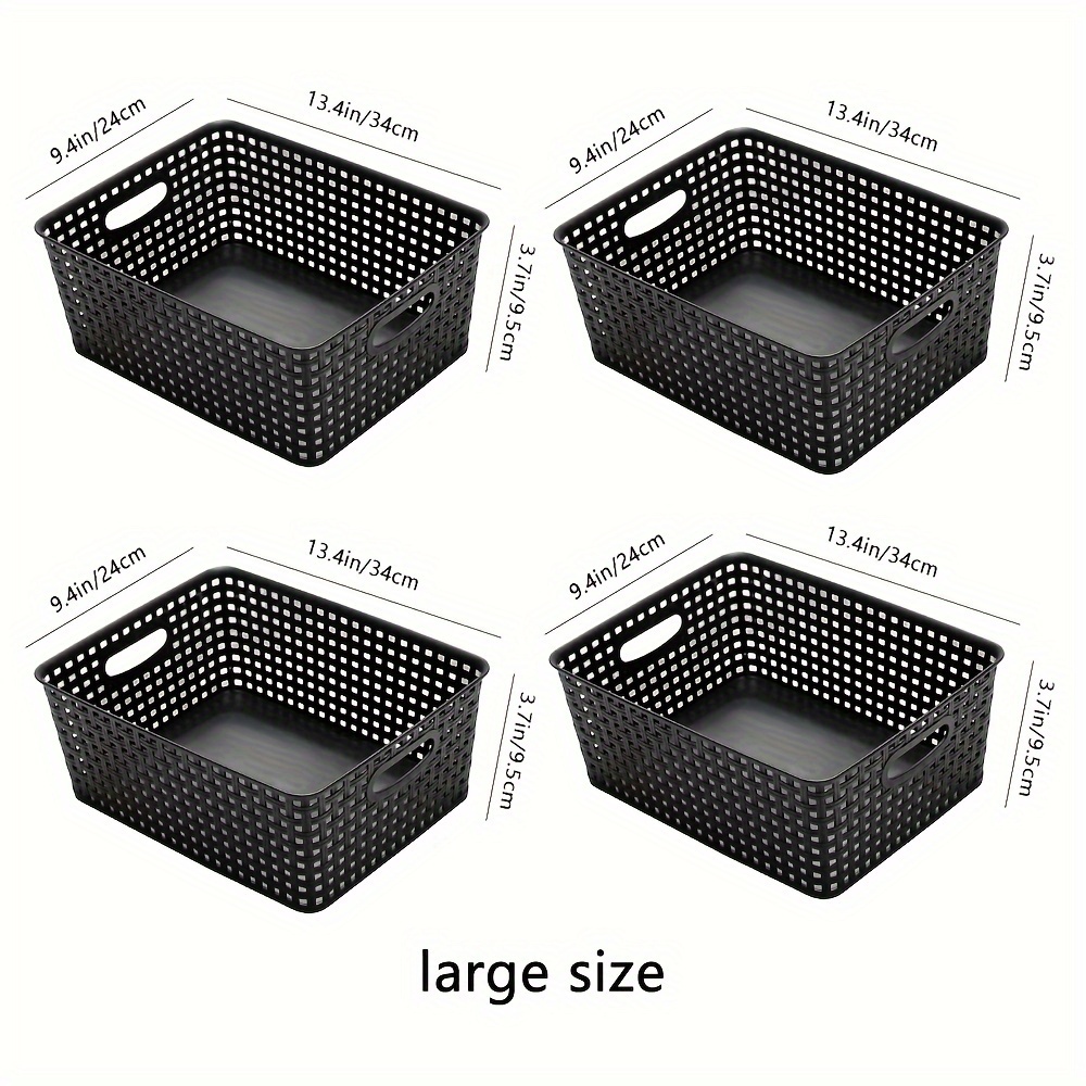 BINO, Plastic Storage Baskets Small - Black