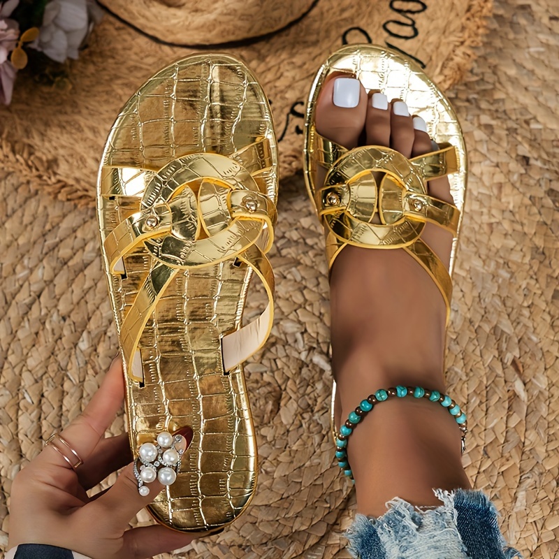 Gold Sandals For Women - Temu Canada